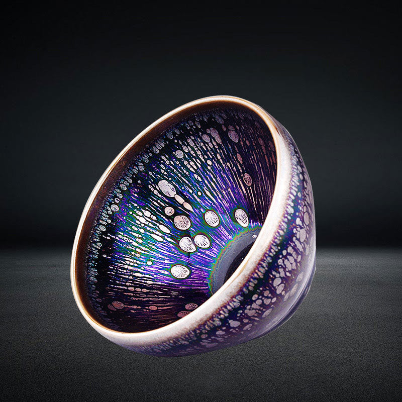 Nimara Ritual Handmade Chinese Jianzhan Purple Glaze Ceramic Teacup Ceramic Tenmoku Kung Fu Tea Cup