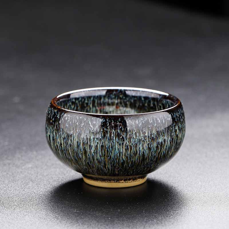 Nimara Ritual Small Koi Fish Kiln Change Chinese Jianzhan Ceramic Teacup Kung Fu Tea Cup 60ml