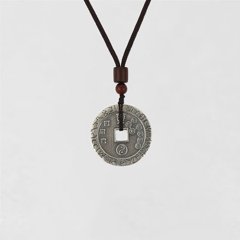 Nimara Ritual Bagua Yin Yang Copper Coin Star Balance Energy Necklace Pendant