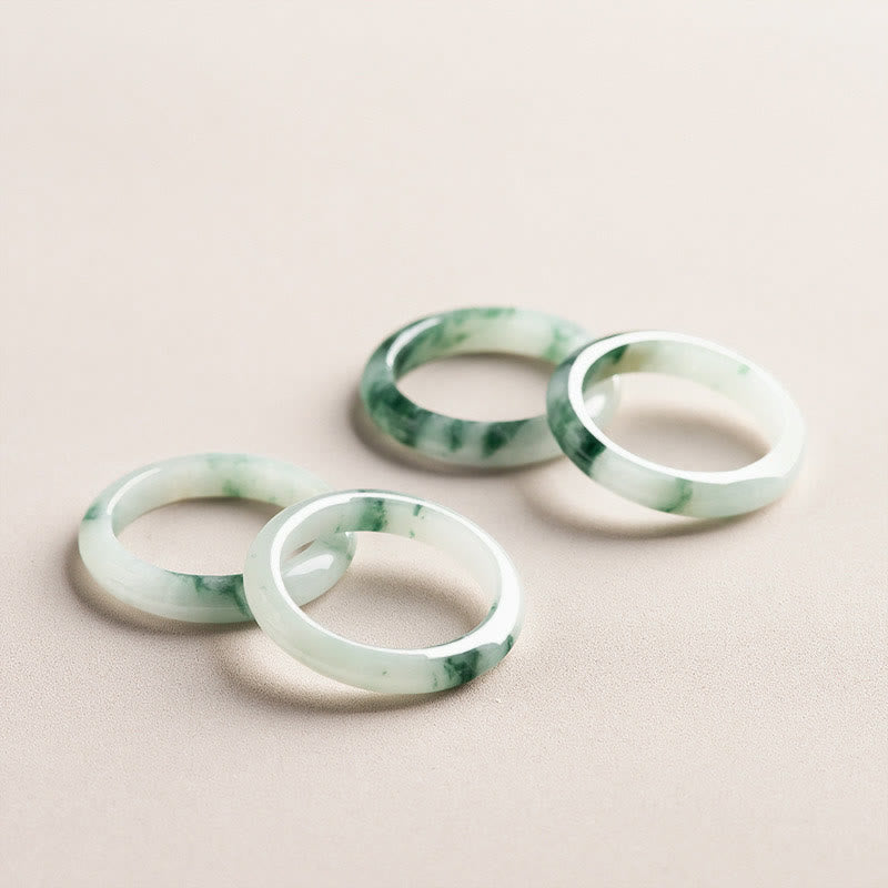 Nimara Ritual Natural Green Jade Luck Abundance Ring