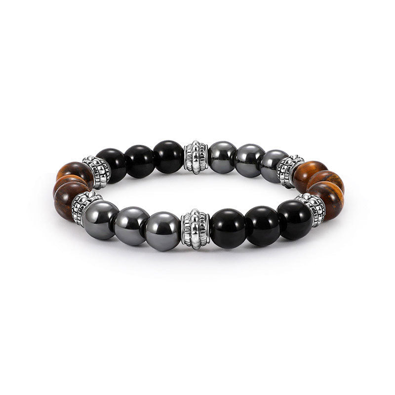 Nimara Ritual Tiger Eye and Hematite Good Luck and Healing Bracelet