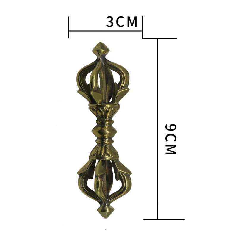 Nimara Ritual Handcrafted Nepal Small Five Prong Vajra Dorje Strength Copper Decoration