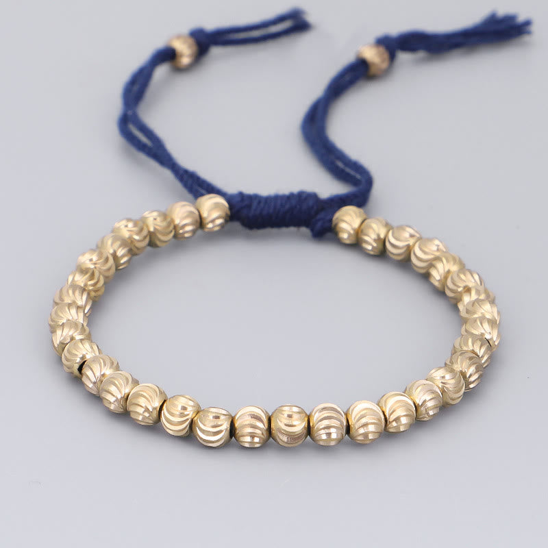 Nimara Ritual Tibetan Handmade Copper Bead Luck String Bracelet