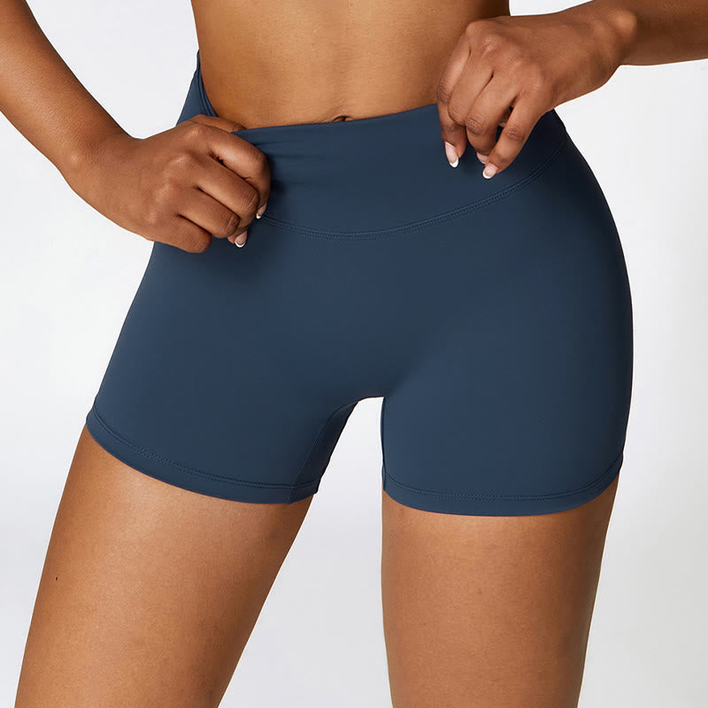 Nimara Ritual Solid Color Crop Tank Top High Waist Shorts Sports Fitness Gym Yoga Outfits