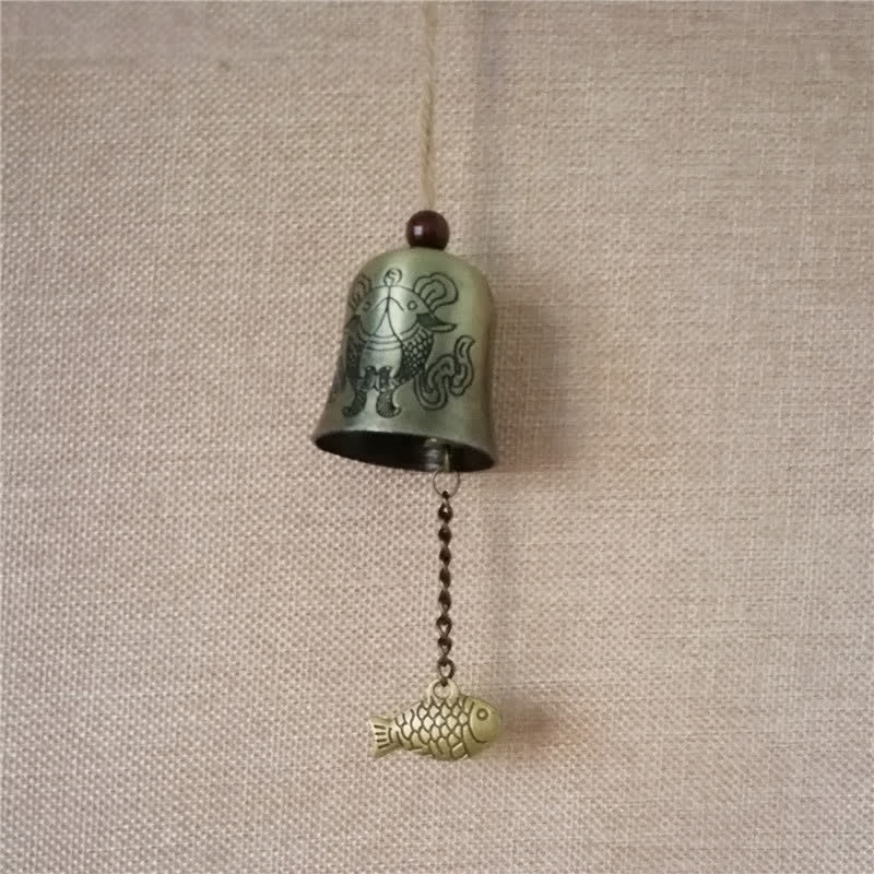 Nimara Ritual Feng Shui Buddha Koi Fish Dragon Elephant Wind Chime Bell Luck Wall Hanging Decoration