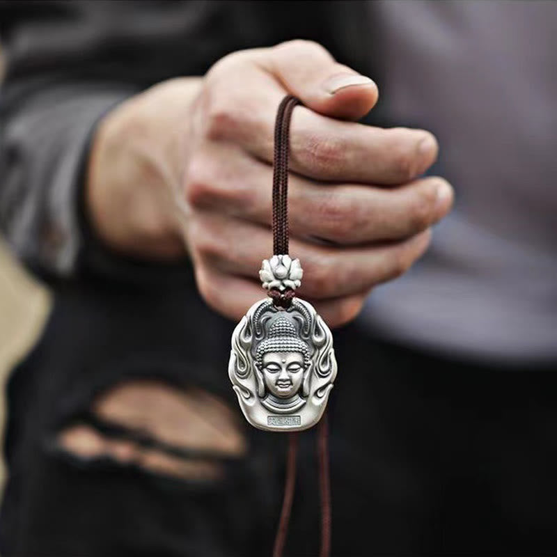Nimara Ritual Chinese Zodiac Natal Buddha Om Mani Padme Hum Lotus Compassion Necklace Pendant
