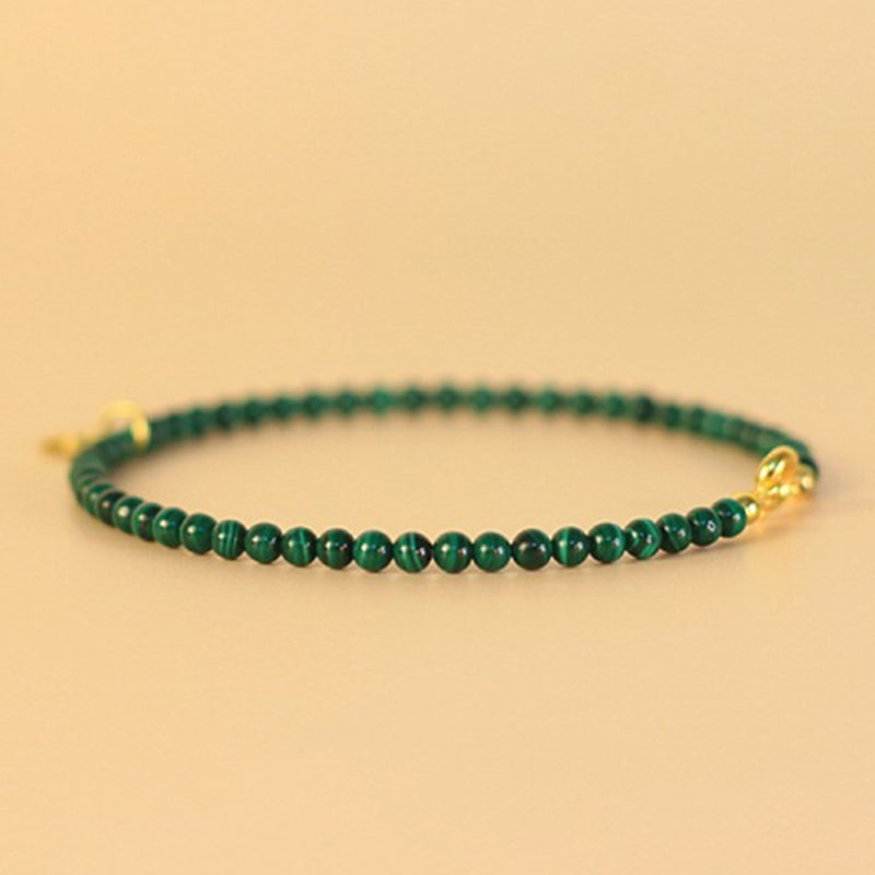 Nimara Ritual Natural Malachite Elephant Anti-Anxiety Charm Bracelet