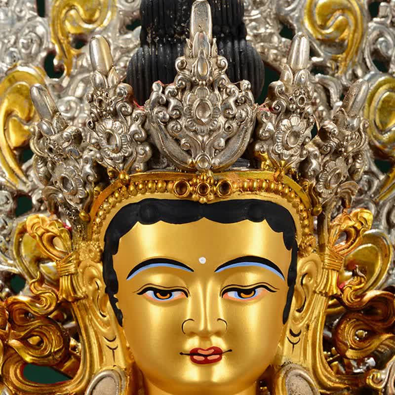 Nimara Ritual Bodhisattva Green Tara Hope Copper Statue Decoration