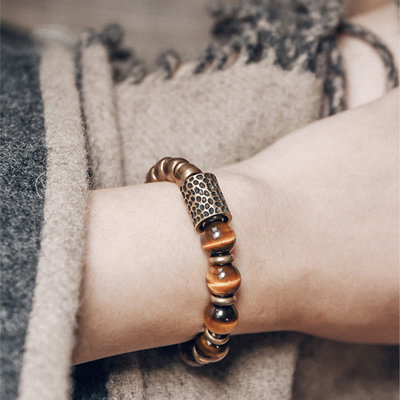 Nimara Ritual Tiger Eye Stone Copper Protection Bracelet