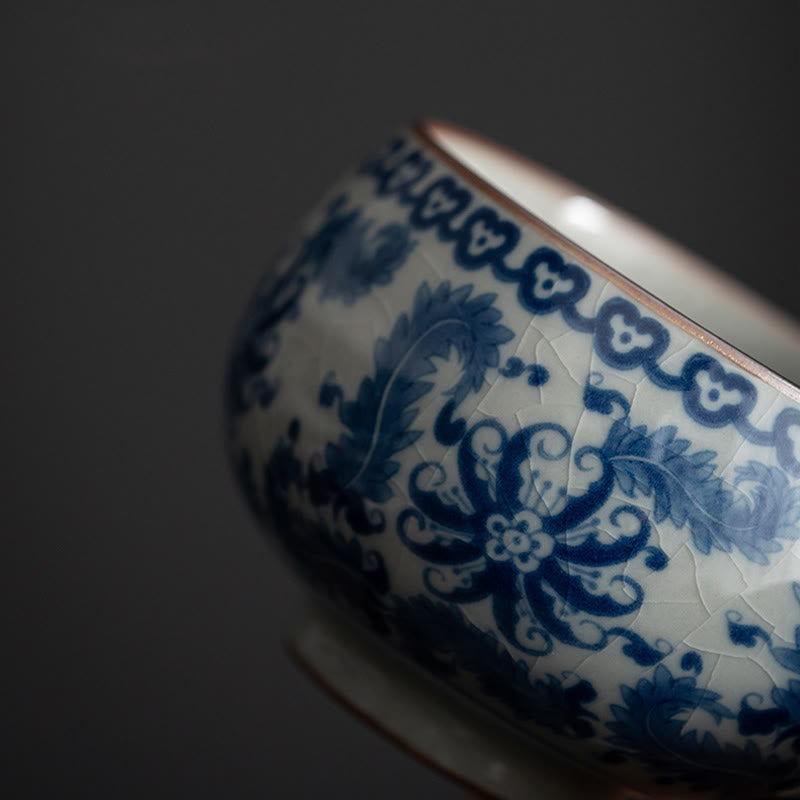 Nimara Ritual Mountain Landscape Lotus Orchid Pavilion Gathering Ceramic Teacup Kung Fu Tea Cup