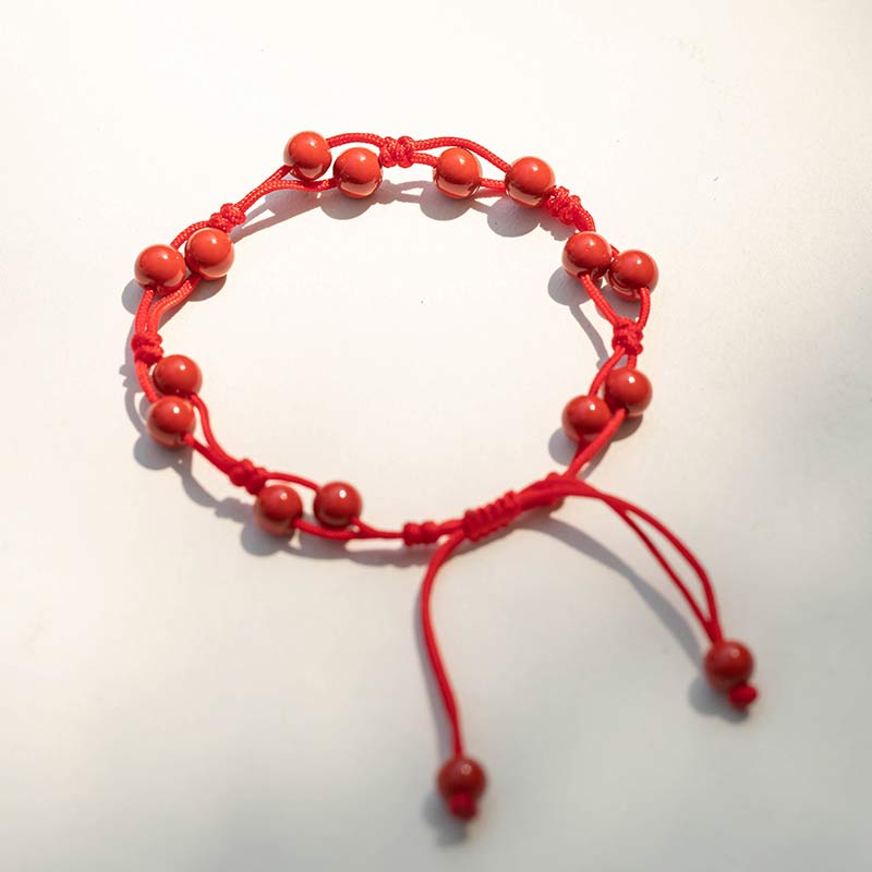 Nimara Ritual Red Agate Moss Agate Cinnabar Calm Bracelet