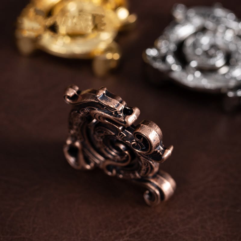 Nimara Ritual Mini Auspicious Dragon Pattern Meditation Zinc Alloy Small Incense Stick Burner
