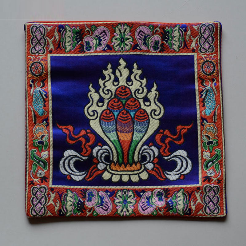 Nimara Ritual Prayer Altar Mat Healing Meditation Vajra Auspicious Symbols