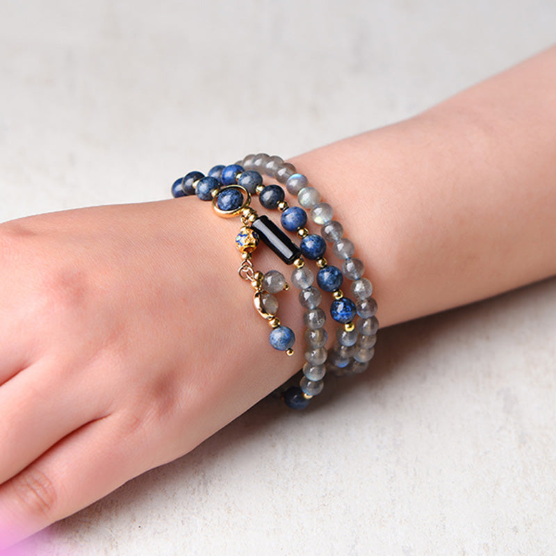 Nimara Ritual Moonstone Lazurite Calm Healing Positive Bracelet