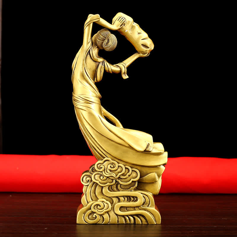 Nimara Ritual Bodhisattva Nuwa Mends The Sky Protection Copper Statue Decoration