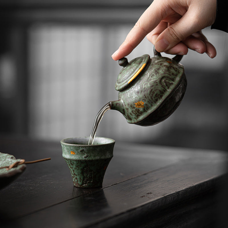 Nimara Ritual Small Vintage Style Ceramic Teacup Kung Fu Tea Cup 50ml