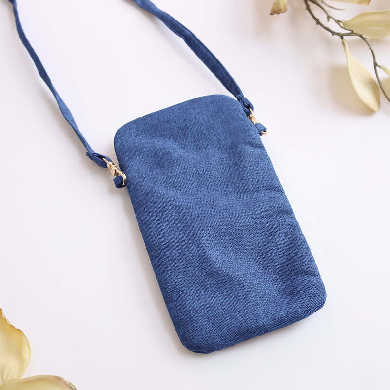 Nimara Ritual Small Embroidered Flowers Crossbody Bag Shoulder Bag Cellphone Bag 11*20cm