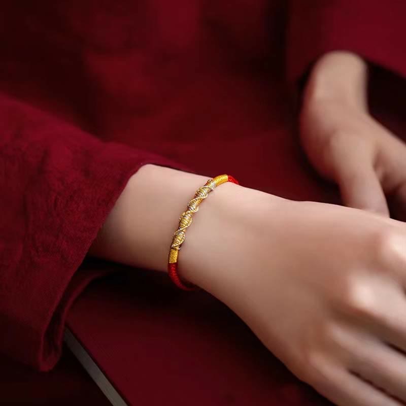 Nimara Ritual 925 Sterling Silver Luck Strength Red String Protection Braid Bracelet