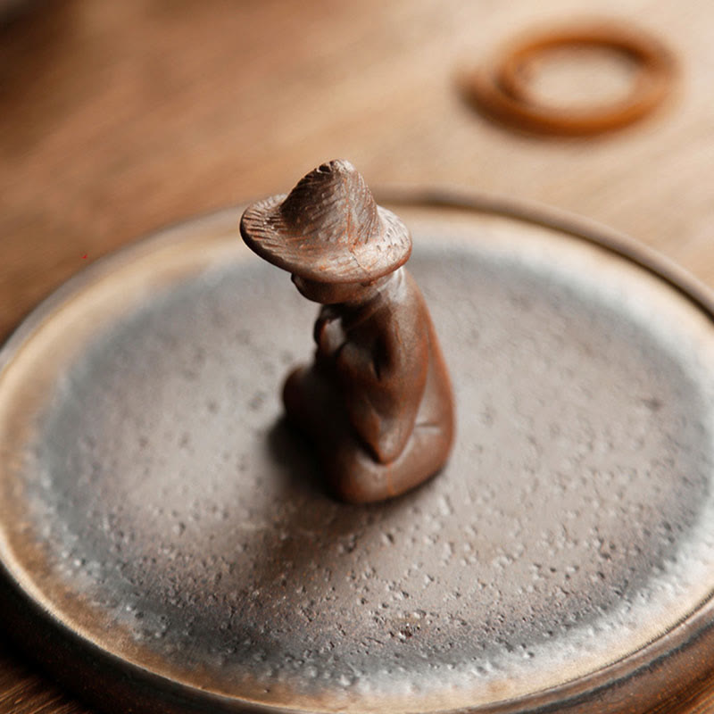 Nimara Ritual Small Person Meditation Ceramic Spiritual Healing Incense Burner