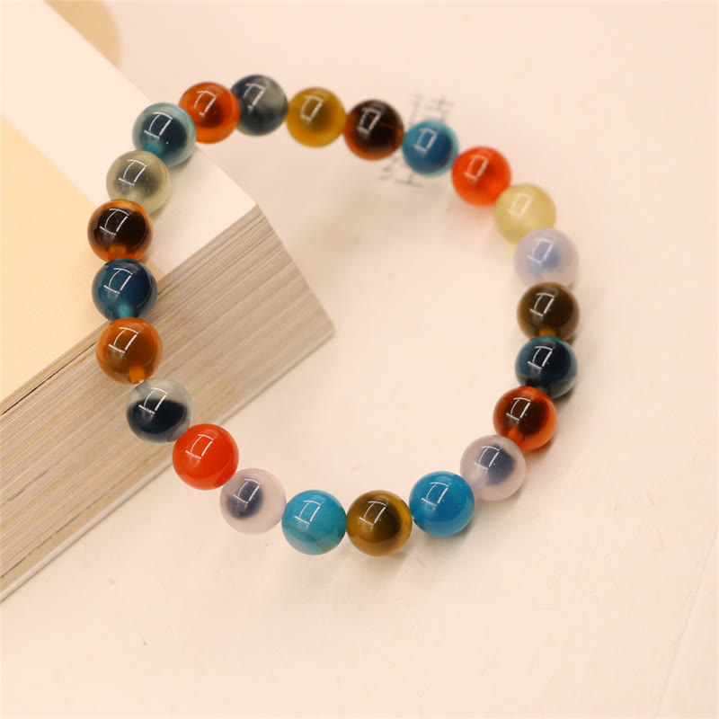 Nimara Ritual Colorful Candy Agate Healing Strength Bead Bracelet