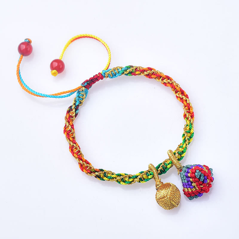 Nimara Ritual Colorful Rope Luck Handcrafted Zongzi Charm Bracelet