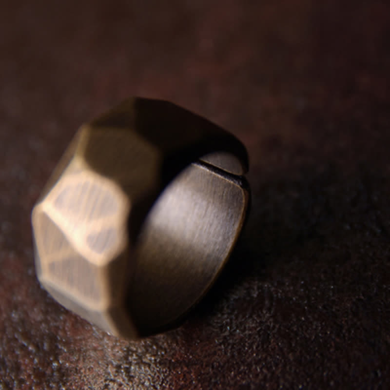 Nimara Ritual Tibetan Simple Design Copper Wealth Ring