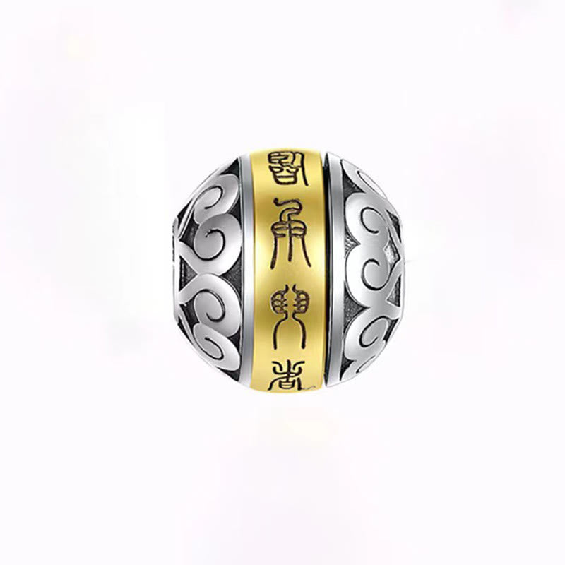 Nimara Ritual Taoist Nine-Character Mantra Engraved Amulet Balance Necklace Rotatable Pendant