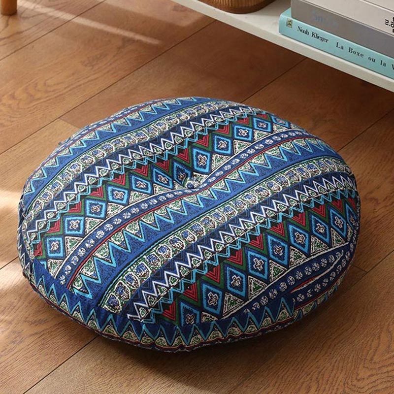 Nimara Ritual Lotus Simple Pattern Linen Meditation Seat Cushion Home Living Room Decoration