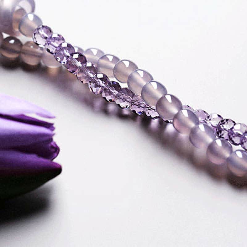 Nimara Ritual Natural Amethyst Crystal Meditation Healing Bracelet