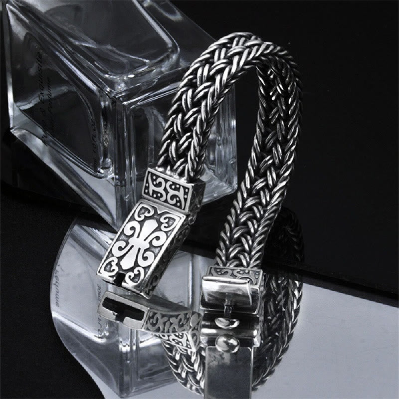 Nimara Ritual Retro Vine Totem Pattern Braided Healing Chain Bracelet
