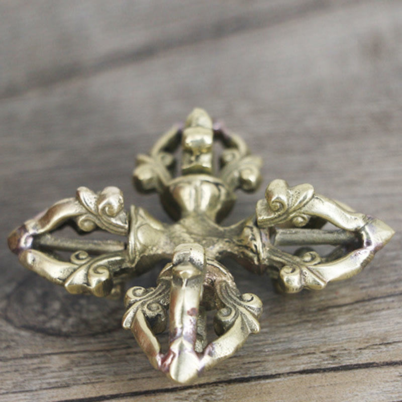 Nimara Ritual Nepal Handmade 5 Prong Double Dorje Copper Strength Vajra