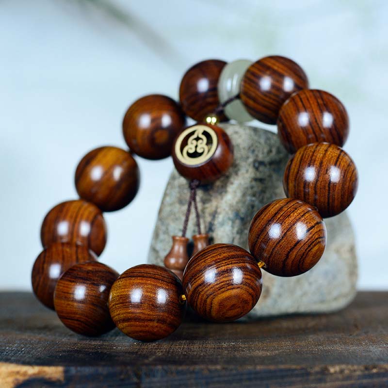 Nimara Ritual Rosewood Warmth Calm Gourd Charm Bracelet