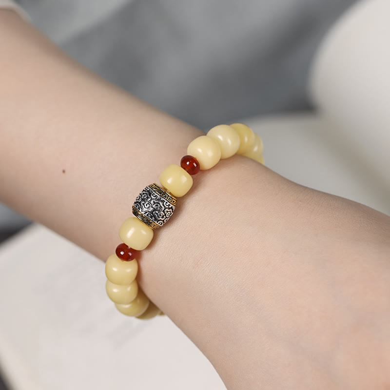 Nimara Ritual Bodhi Seed Auspicious Cloud Fu Character Bead Peace Bracelet