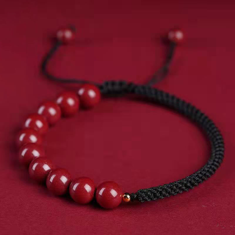 Nimara Ritual Natural Cinnabar King Kong Knot Blessing String Bracelet