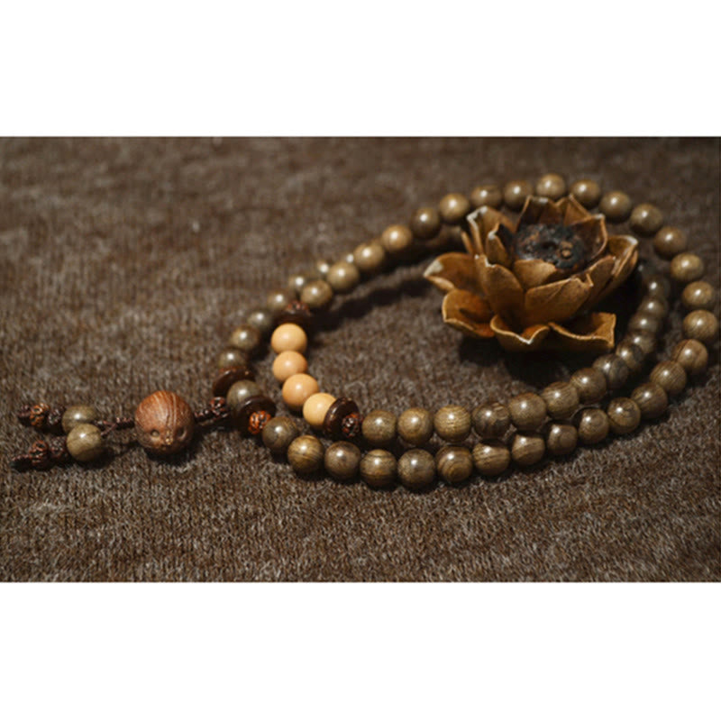 Nimara Ritual Tibetan Sandalwood Protection Charm Mala Bracelet