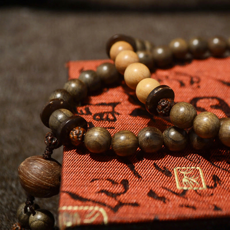 Nimara Ritual Tibetan Sandalwood Protection Charm Mala Bracelet