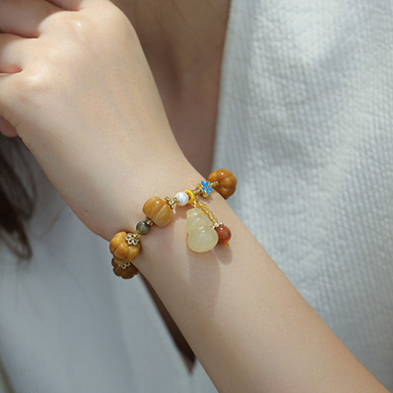 Nimara Ritual Golden Silk Jade Pixiu Wealth Bracelet