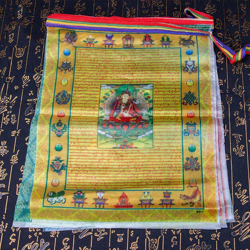 Nimara Ritual Tibetan 5 Colors Windhorse Buddha Tara Scriptures Healing Auspicious Outdoor Prayer Flag