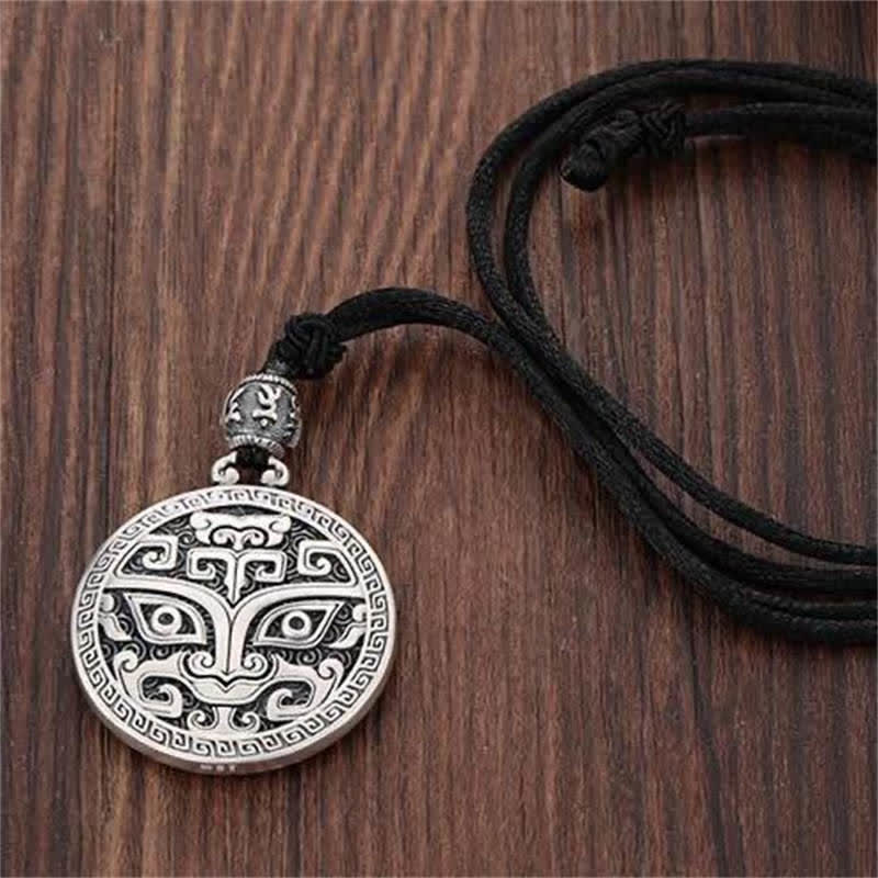 Nimara Ritual Lucky FengShui Mythological Creature Taotie Wealth Necklace Pendant