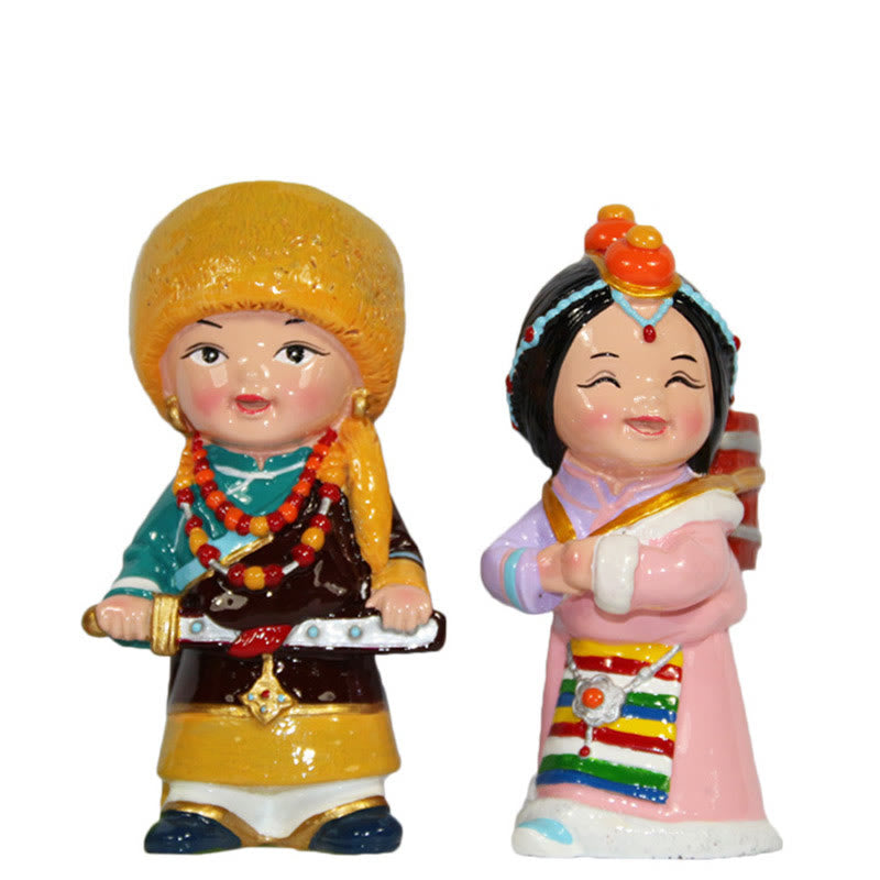 Nimara Ritual Hand Painted Tibetan Figures Creative Home Office Car Decoration Ornament