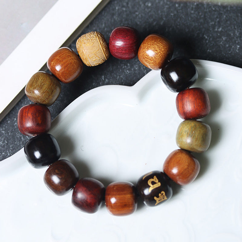 Nimara Ritual Tibet Various Wood Om Mani Padme Hum Purity Bracelet