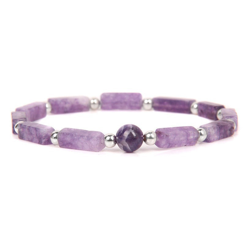 Nimara Ritual Natural Crystal Amethyst Tiger Eye Spiritual Balance Bracelet