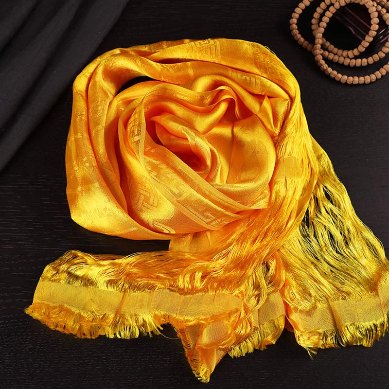 Nimara Ritual Tibetan Blessing Auspicious 5 Colors Jacquard Khata Decoration