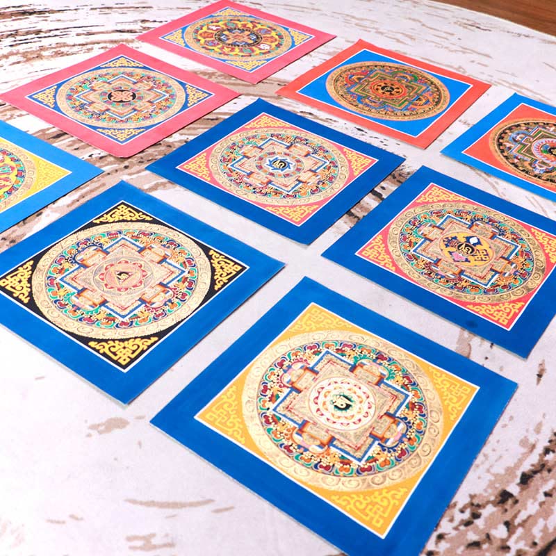 Nimara Ritual Tibetan Handmade Thangka Painting Blessing Thangka Blind Box Random Color Pattern