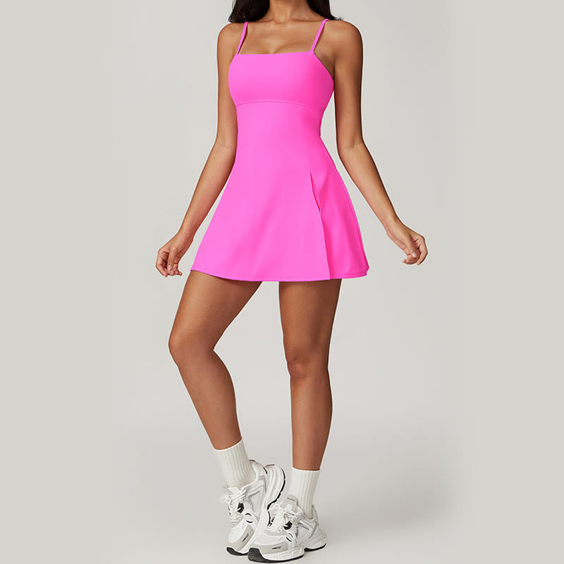Nimara Ritual Solid Backless Tennis Yoga Women Sports Dress