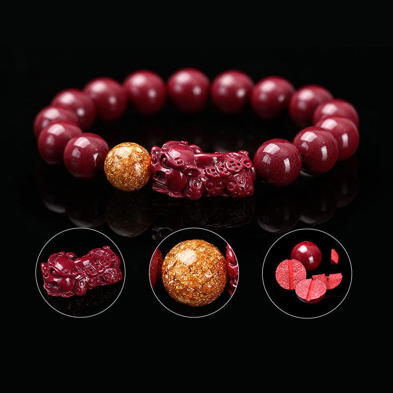 Nimara Ritual Tibetan Cinnabar Pixiu Calm Bracelet