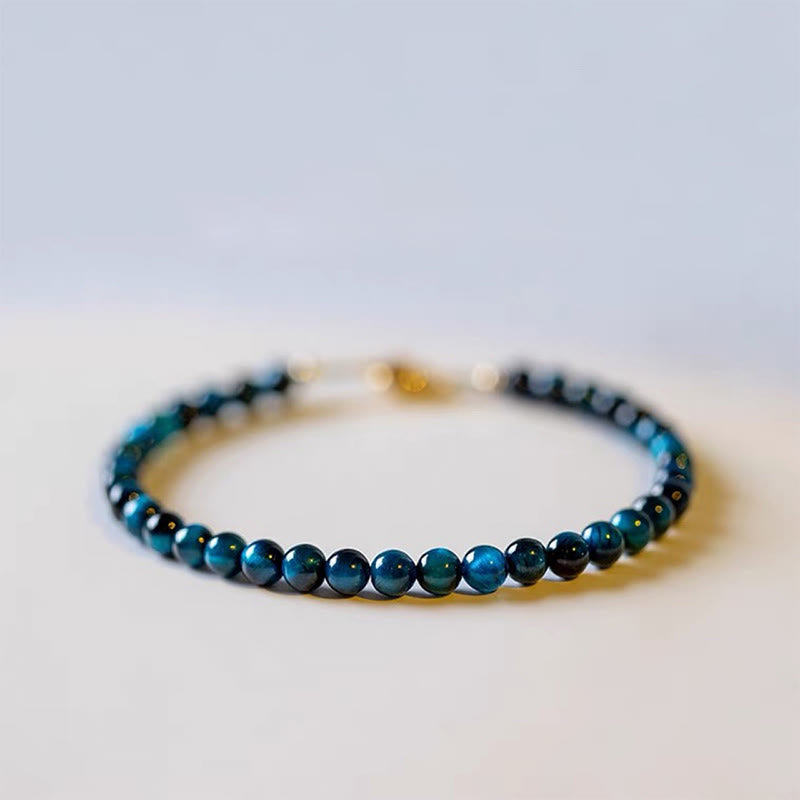 Nimara Ritual Natural Blue Tiger Eye Stone Protection Chain Bracelet