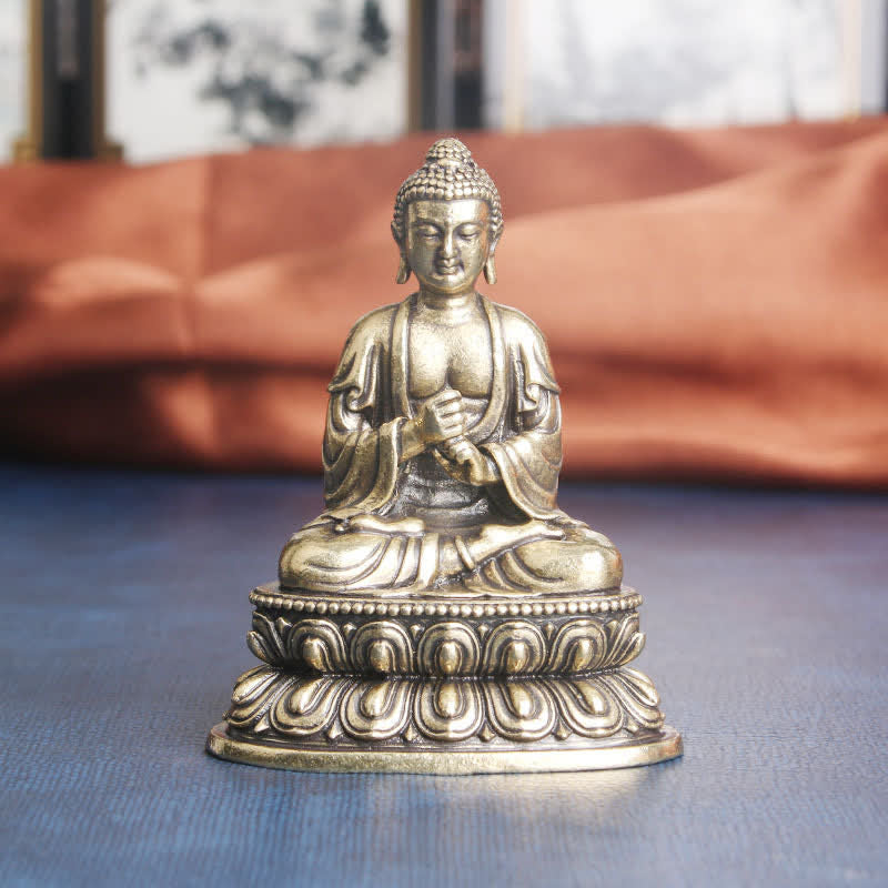 Nimara Ritual Tathagata Buddha Serenity Copper Statue Decoration