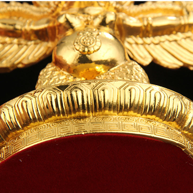 Nimara Ritual Tibetan Gold Garuda Bird Alloy Protection Home Decoration