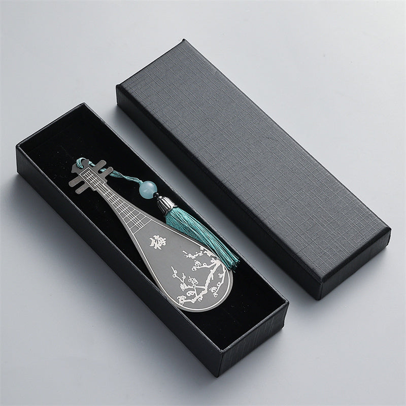 Nimara Ritual Classical Musical Instruments Pipa Guzheng Guqin Ruan Metal Bookmarks Tassel With Gift Box